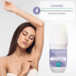 BIOCENTER Desodorante natural Roll On - LAVANDA - Ecológico y Vegano