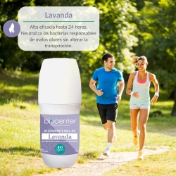 BIOCENTER Desodorante natural Roll On - LAVANDA - Ecológico y Vegano