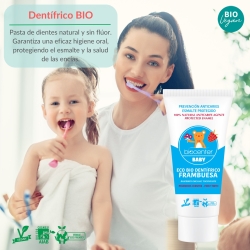 BIOCENTER Pasta de dientes natural para Niños- FRAMBUESA - Ecológica y Vegana