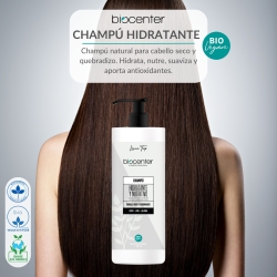 BIOCENTER Champú natural Hidratante - Línea Top - Ecológico y vegano 1000 ml