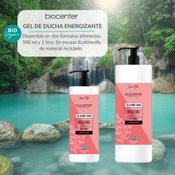 BIOCENTER Gel de baño y ducha natural Energizante - Línea Top - Ecológico y vegano 1000 ml