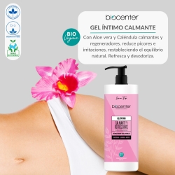 BIOCENTER Gel Íntimo natural Calmante y Refrescante - Línea Top - Ecológico y vegano 1000 ml